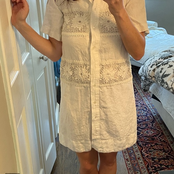 ROHE beaded and embroidered linen dress - Picture 3 of 6